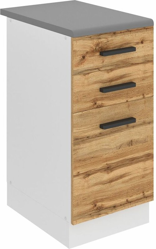 Unterschrank Küche Küchenunterschrank 40 cm Breite Küchenschränke mit Arbeitsplatte Küchenschrank mit Schubladen Wotan-E...