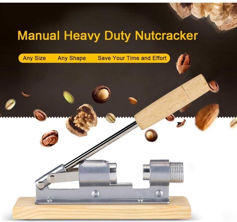 Fitags - Manueller Nussknacker, robuster Nussknacker mit Holzgriff, Nussknacker, Backutensilien