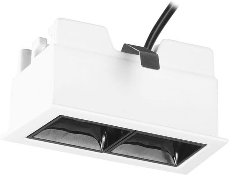 Forlight - Jim - Downlight Empotrable de Techo led Doble Rectangular Luz Cálida 3000K de Aluminio Color Blanco 75x44mm