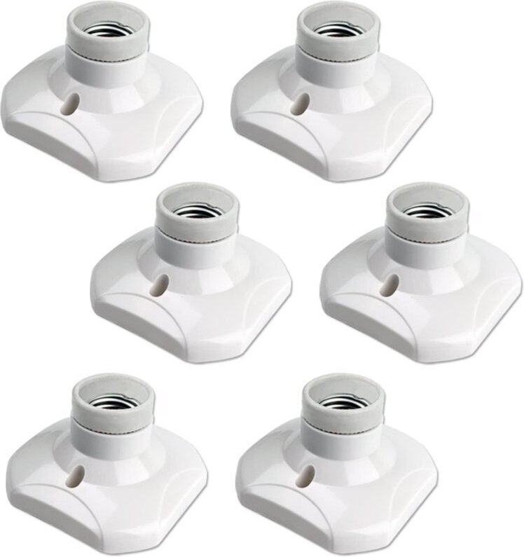 Set mit 6 E27-Schraubfassungen für Deckenleuchten, 220–240 V Wechselstrom, Fassungshalter für LED-Lampen, E27-Sockel für...