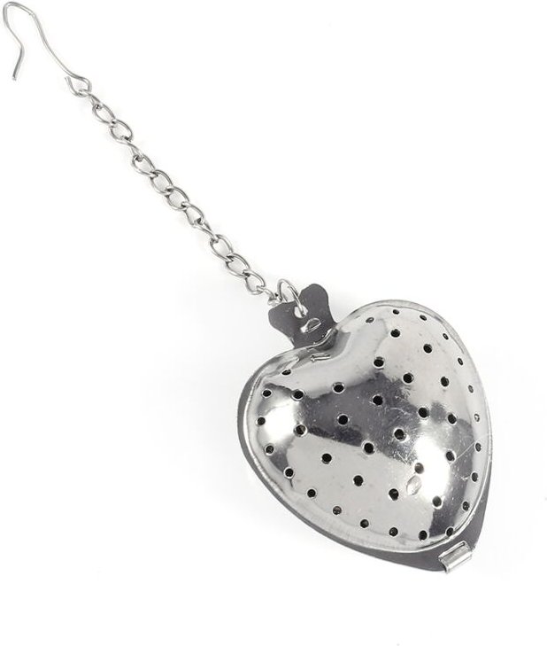 KIMISS Edelstahl-Tee-Ei für losen Tee – Herzförmiges Teesieb und Kräuterfilter