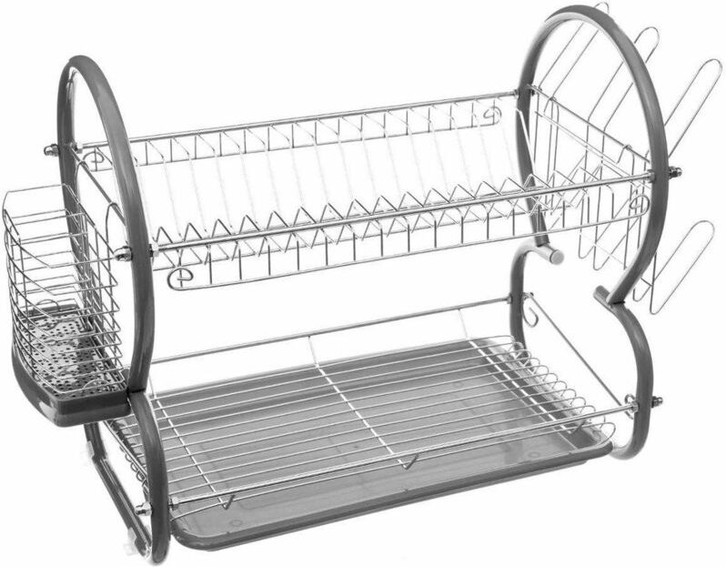 5five Simply Smart - Metallabtropfgestell 2 ebenen mit grauer platte - 5five