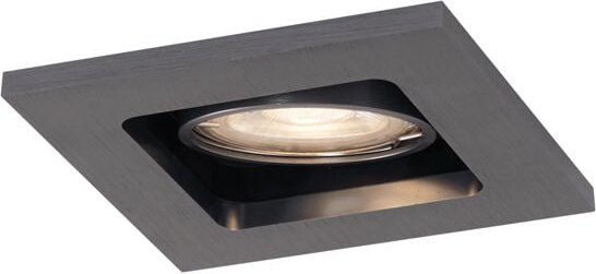 Moderner Einbaustrahler Gunmetal GU10 50 mm rund schwenkbar - Qure