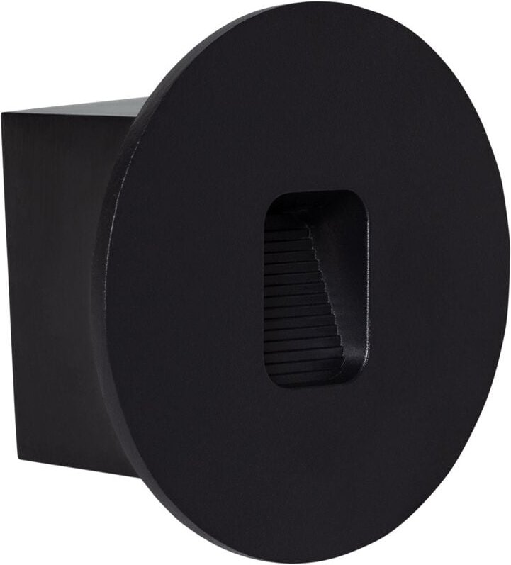 Efectoled - LED-Wandeinbauleuchte Aussen 2W Rund Schwarz Olite 4000K Neutralweiß