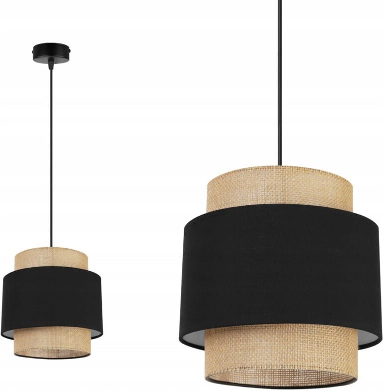 Hängelampe, Deckenleuchter, Lampenschirm, Boho Juta