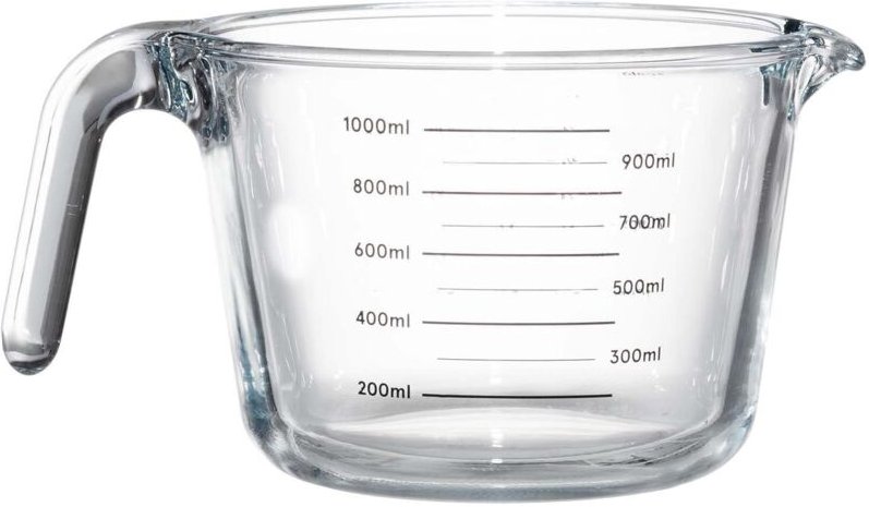 Messbecher aus Glas, 1 Liter Fassungsvermögen