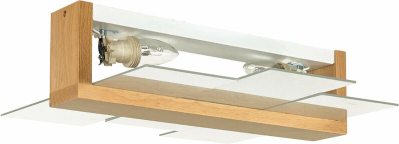 Licht-erlebnisse - Deckenlampe leda in Echtholz 2-flmg