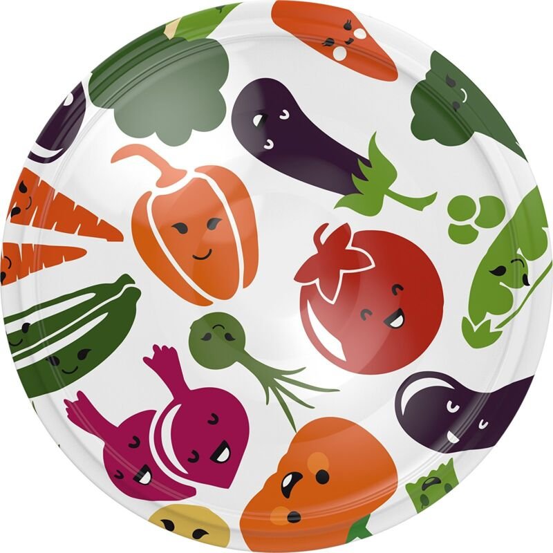 Kappe fi 82/6 Gemüsegesichter 10 Stk.