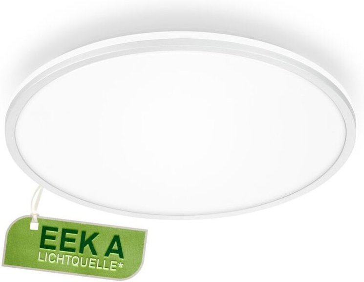 Pulap a eek a led Deckenlampe, eek a, 50.000h Licht, Indirektes Licht, Neutralweißes Licht, weiß, Ø33 x 6 cm - Briloner