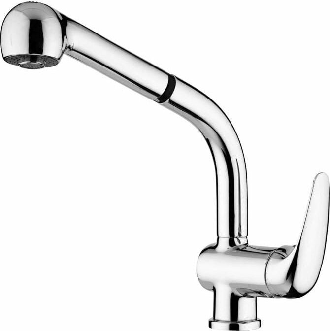 Duemila Serie DU185CR Spültisch-Einhandbatterie mit ausziehbarer Handbrause Verchromt - Messing - Paffoni