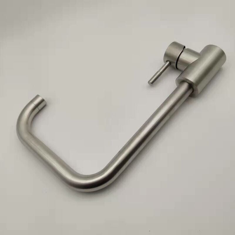 FOREHILL 360° schwenkbare Küchenarmatur aus gebürstetem Edelstahl, Küchenmischer mit hohem Auslauf, Einhebelmischer