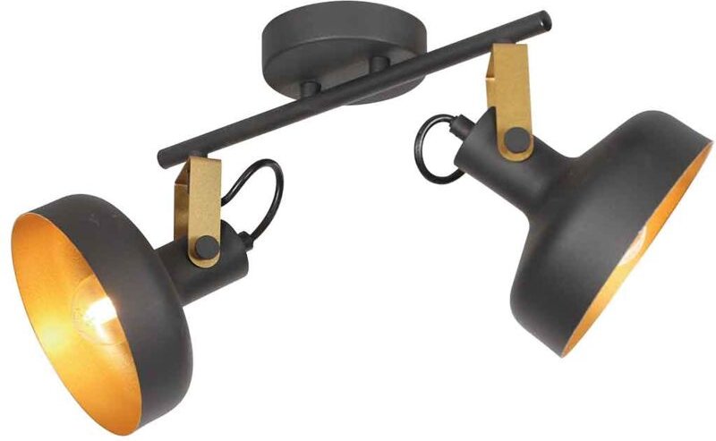 Steinhauer - wandleuchte - Prato - schwarz - metall -