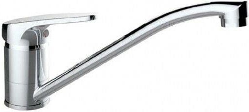 Mischer der Mia-Serie mit drehbarem Auslauf für verchromte Spüle.