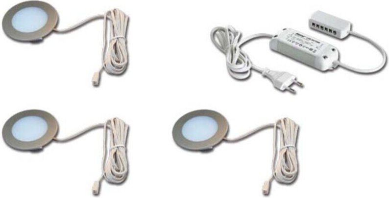 Hera 3er-Set LED-Einbauleuchte 3W ww Tr.24/15W 61056938002