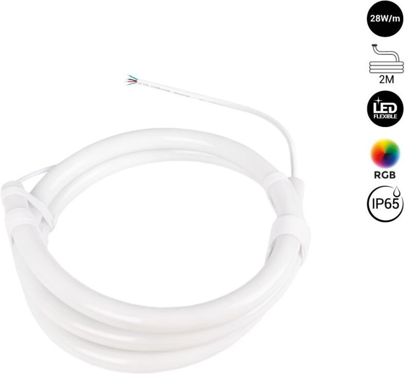 Barcelona Led - led Neon Schlauch 360° rund rgb - ø 22 mm - 2 Meter - 24V dc-
