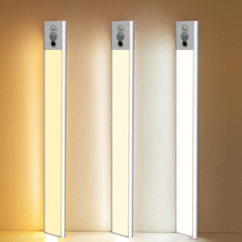 Aiperq - 40 cm, 3er-Pack LED-Nachtlichter für den Innenbereich, Bewegungsmelderlicht, 3 Farbtemperaturen, kabellose Schr...