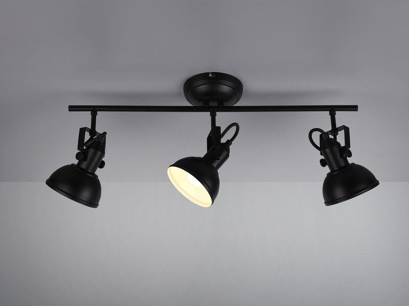 Deckenstrahler gina 3-flammig Metall Schwarz, Breite 60cm