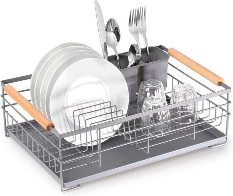 Grauer Abtropfständer 42,5 x 32 x 14,5 cm