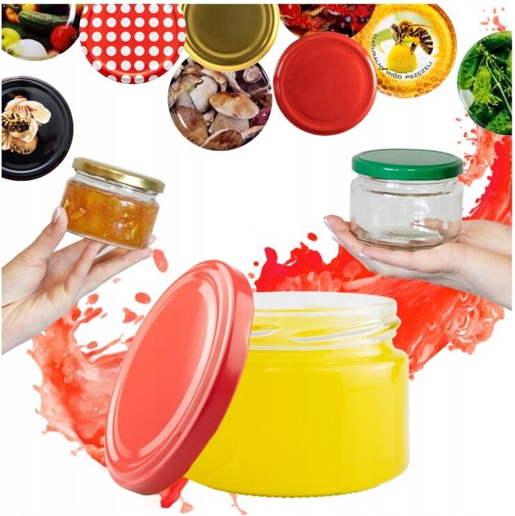 5x POMA Glasbehälter 265ml für Honig, Marmelade, Desserts, Kerzen, Geschenk