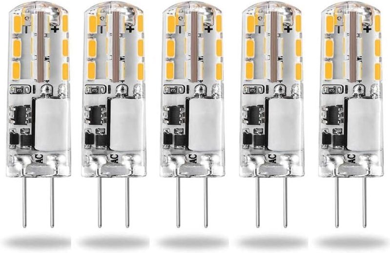 Memkey - G4 LED-Lampen, 12 v ac/dc, warmweiß, 3000 k, 120 lm, 2 w, 15–20 w, Halogen, G4, energiesparend, JC-Typ, Bi-Pin-...