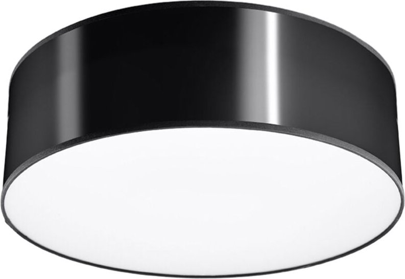 Sollux - Cylindrical Flush Light Black 25cm E27 Zylindrisches Spüllicht Schwarz 25cm E27