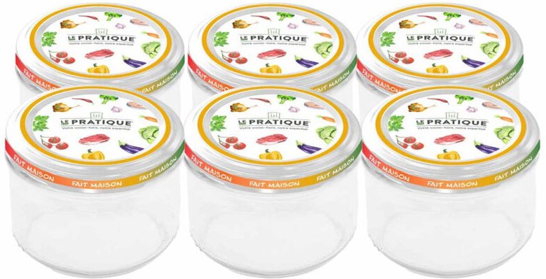 1 Sterilisierbare Gläser 200 ml ø82 mm Packung à 6 - Das Praktische