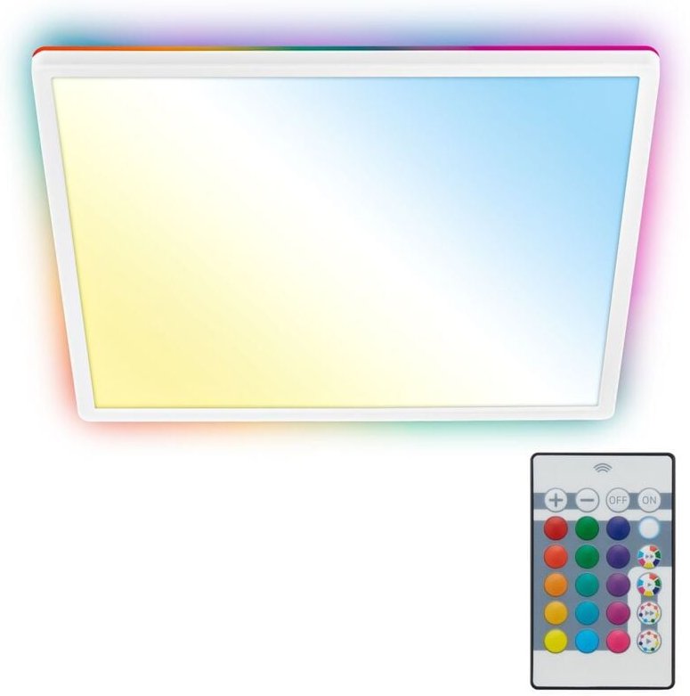 B.k.licht - led Panel 42x42 cm - 22W, 3000lm, dimmbar, Fernbedienung, cct, rgb, weiß