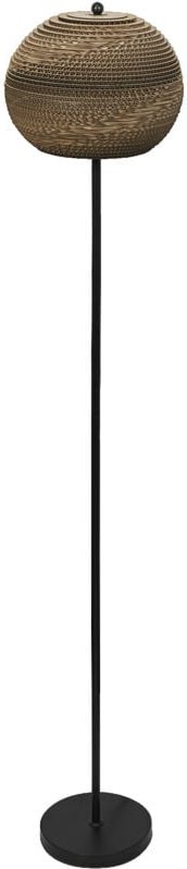 LEDVANCE Standleuchte Decor Cardboard Ball braun aus Wellpappe, leicht, E27, 1600 mm Höhe, Leuchtenschirm aus recyceltem...