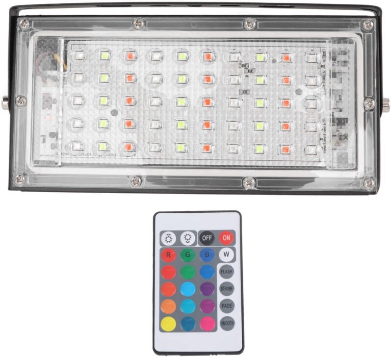 RGB-Projektor mit 180°-Neigungswinkel, IP66 wasserdicht, 220 V Wechselstrom, 50 W, farbenfroher Outdoor-Projektor mit Fe...