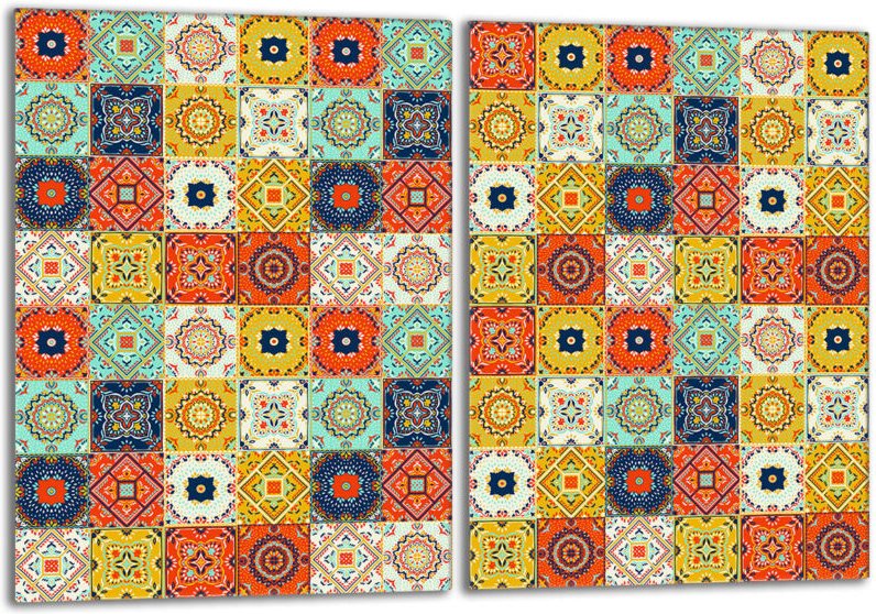 Glasschutzplatte für den Herd 2x40x52 Mosaik