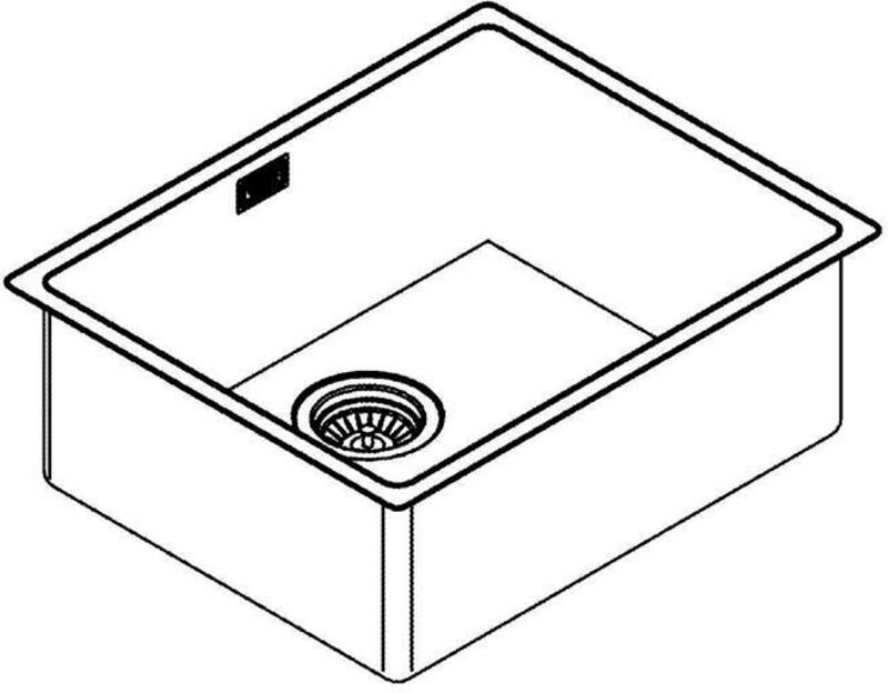 Unterbau-Edelstahlsp眉le K700 31574 1 Becken 538x438mm cool sunrise geb.