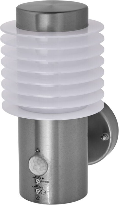 Endura style rondo wall sen Außenleuchte, 9,5W, 700lm, Wandleuchte, Edelstahl, Bewegungsmelder, Tageslichtsensor, IP44 S...