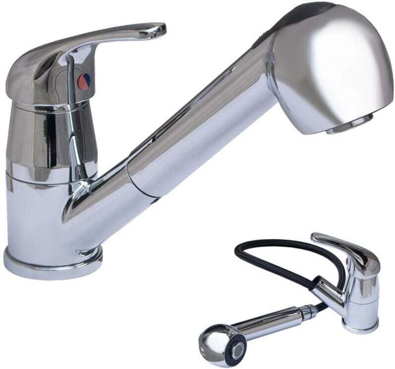 Cleafe - Küchenspülenmischer mit ausziehbarer Brause 52336 - - Ymyny