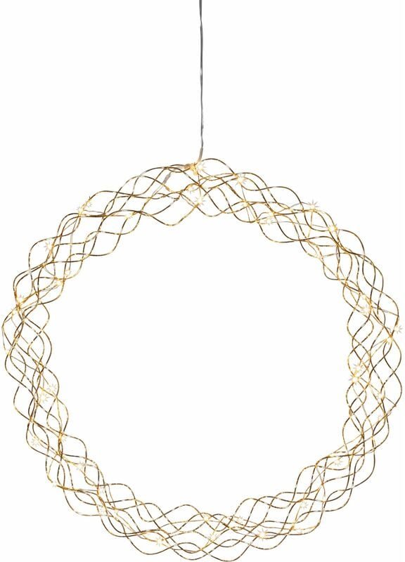 Led Dekokranz ,Curly', gold, ø 45cm - Star Trading