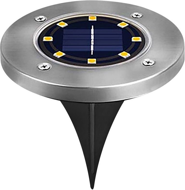 Alfa Dyser - Korpass Edelstahl-LED-Solarspieß 1 w 3 Einheiten Kaltlicht