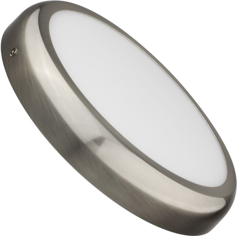 Ledkia - LED-Leuchte 24W Rund Metall Ø300 mm Design Silber 2900K - 3200K Warmweiß