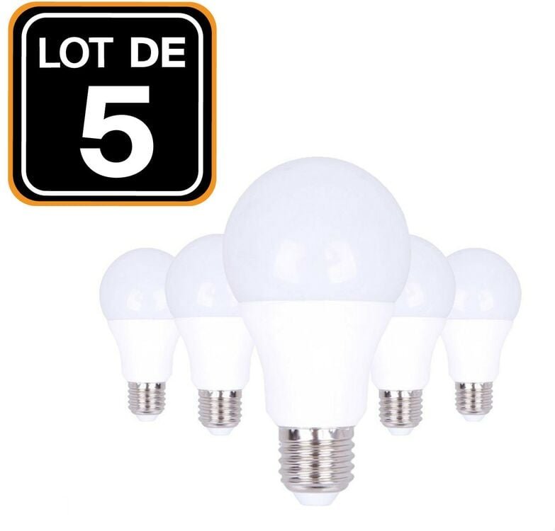 Europalamp - 5 LED-Glühbirnen E27 20W 6000K Kaltweiß Hohe Helligkeit