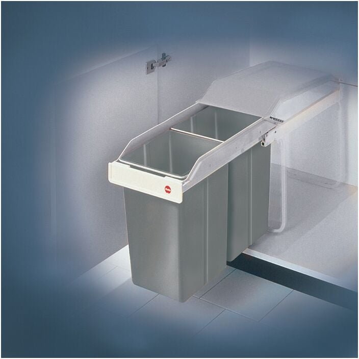HAILO Abfallsammler Multi-Box 2 x 15 l B260xT510xH460mm grau ( 9000463418 )