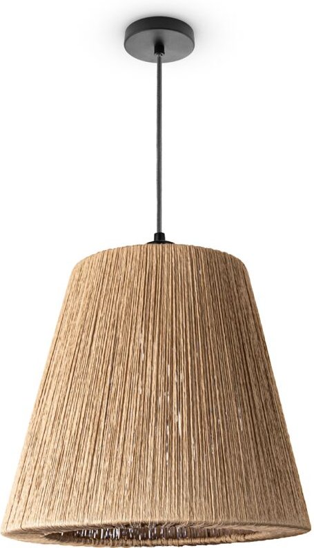 Pendelleuchte Wohnzimmer Boho Korbleuchten Pendellampe Rattan Hängeleuchte NaturØ38cm, Pendelleuchte - Typ 5 - Paco Home