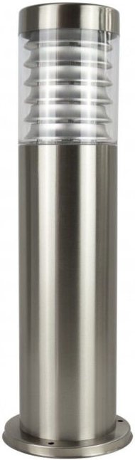 Edelstahl Gartenpfahl 50x11,4 cm 1xE27 silber IP44 SU-MA Joy 91065L-500