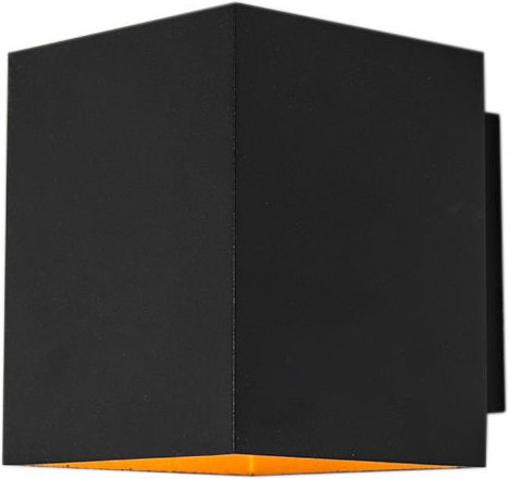 Design-Wandleuchte schwarz und gold quadratisch - Sola