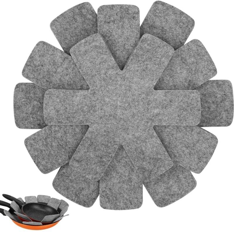 Topfschoner, dicke Filzabstandshalter zum Stapeln von Töpfen, Pfannen, Keramiktöpfen und Gläsern, Set mit 12 Teilen, 3 v...
