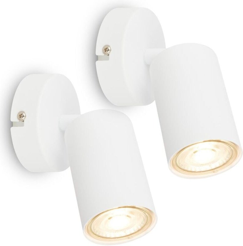 Thumbnail - Briloner TIB 2er Set LED Wandspot, Schwenkbar, exkl. 1 x LED/GU10 max. 9 W, Weiß, Ø8x15,5 cm