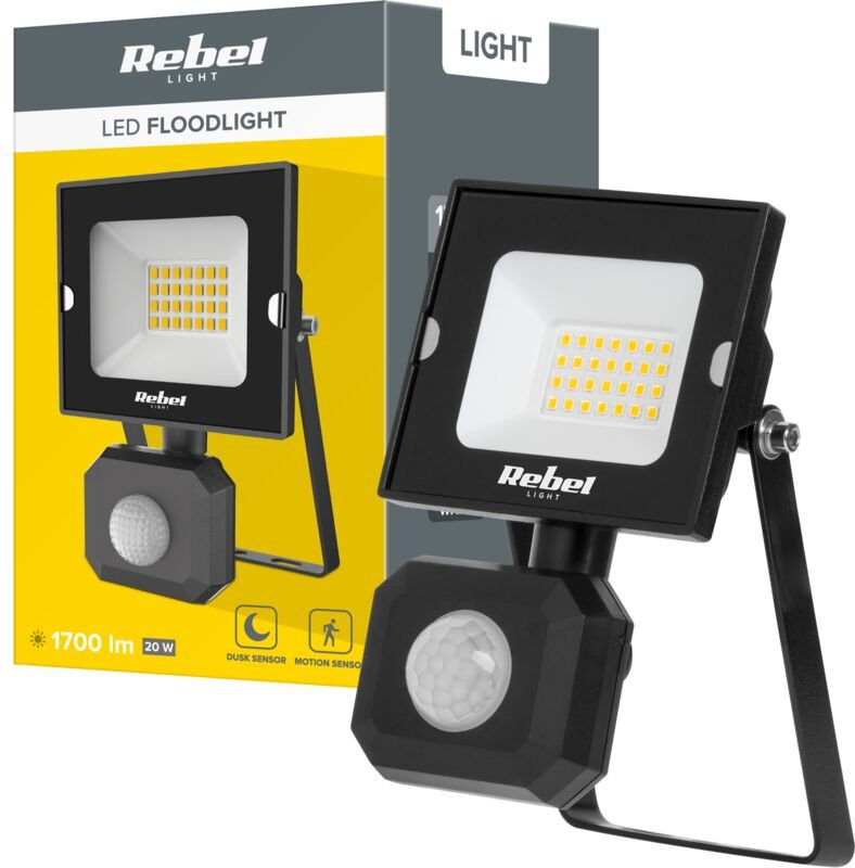 Halogen-LED-Strahler-Außenfluter 20W 4000K IP44 Sensor