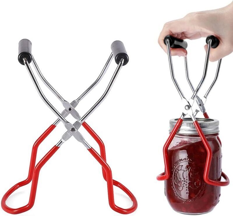 Glasklammern – Edelstahl – Silber, Rot, Schwarz – 22,5 cm – Modern