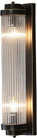 Ionic Black Pearl – Wandleuchte aus schwarzem Perlkristall – 60 cm Säule