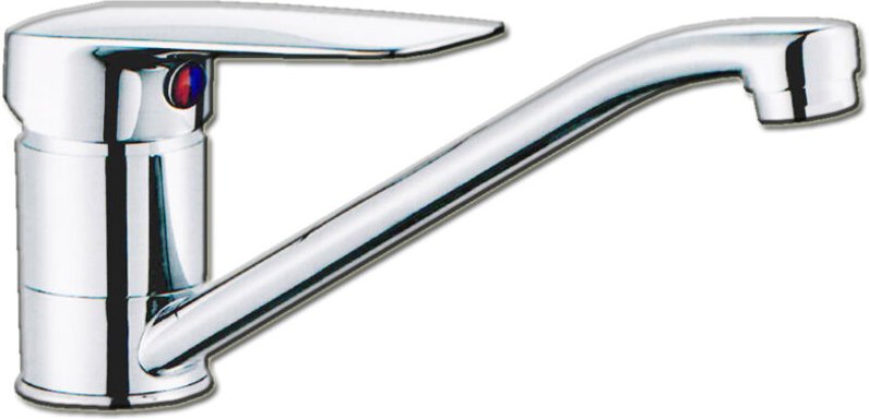 Pluvia „Bari Lux“ Einhebel-Spültischarmatur mit niedrigem/geradem Auslauf