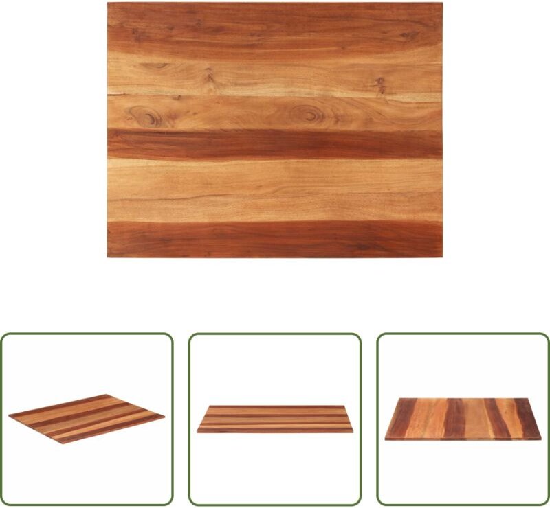 Massivholz Tischplatte - Tischplatte Massivholz Akazie 15-16 mm 70x90 cm