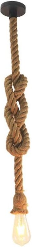 E27 Vintage Hanfseil Pendelleuchte Hängende Industrie Kronleuchter Rustikal Hängelampe für Restaurant Bauernhaus Bar Caf...