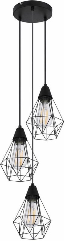 Retro Decken Pendel Lampe schwarz Wohn Ess Zimmer Beleuchtung Käfig Hänge Leuchte Globo 15351-3HR